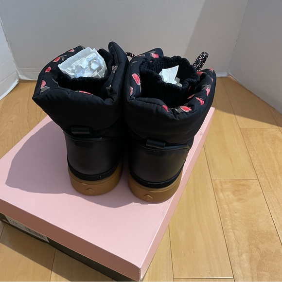 NIB kate spade cocoon nylon black booties - Picture 9 of 14